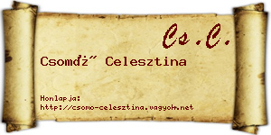 Csomó Celesztina névjegykártya